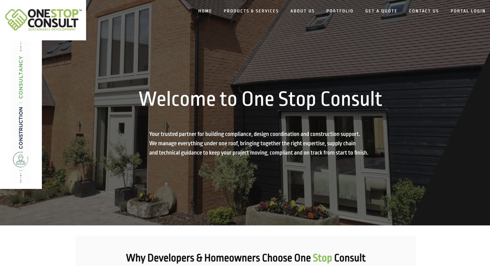 One Stop Consult website redesign project